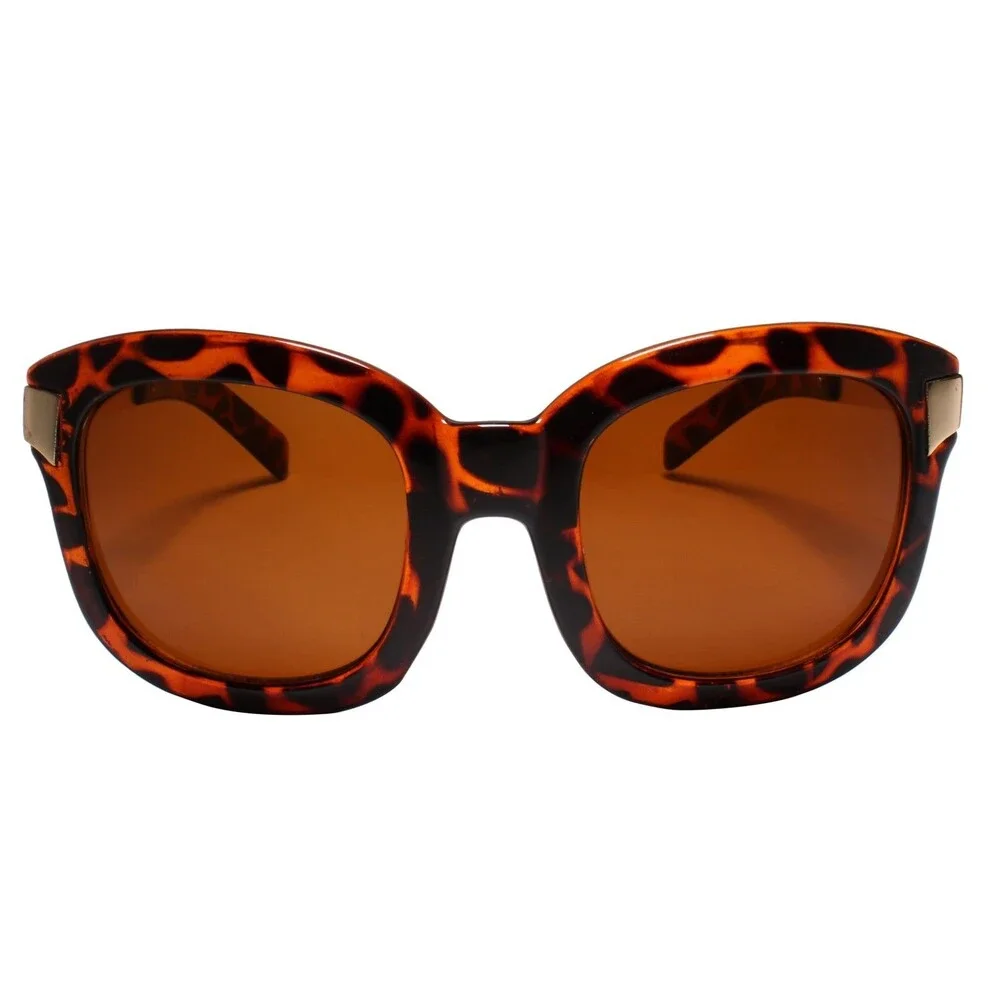 80s 90s Retro  Look Bold Square Punk Rock Hip Hop Tortoise Sunglasses